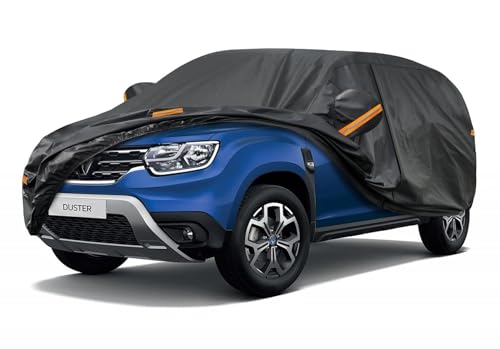 Kayme Bâche Voiture Étanche Respirante Compatible avec Dacia/Renault Duster (2010-2025), 7 Couches Housse de Protection Voiture Extérieur, Contre Pluie Soleil Poussière avec Zip et Doublure en Coton.