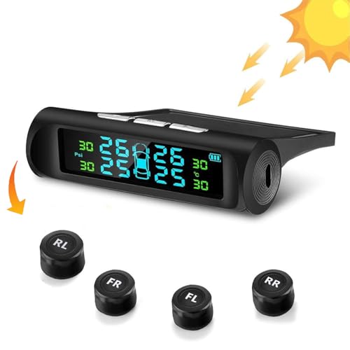 Skyshop® C240 Pro (Voice Alert) External USB/Solar (TPMS) (Car Tyre Pressure Monitoring System)...