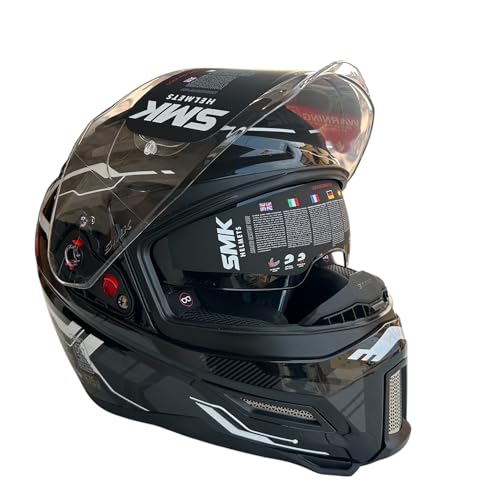 Image of SMK Agnar TEKTRON Full Face Dual Visor Helmet, ISI, DOT & ECE 22.06 Certified, Pinlock 30 Insert