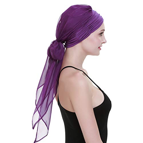 Chemo Headwear Turbans For Women Long Hair Head Scarf Headwraps Cancer Hats