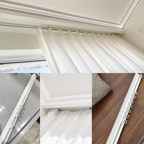 Tringle à rideau en alliage d'aluminium robuste design épuré et fixation murale solide