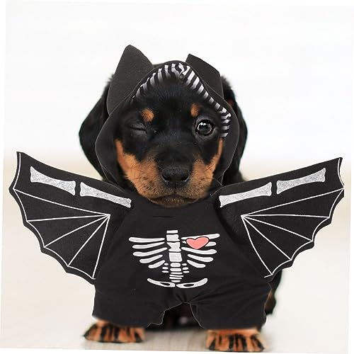 Disfraz para perro Halloween murciélago 41x33cm Negro miniatura 5