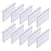 Meetory Lot de 50 supports d'étiquettes en plastique transparent pour étagère métallique 6 cm x 4 cm