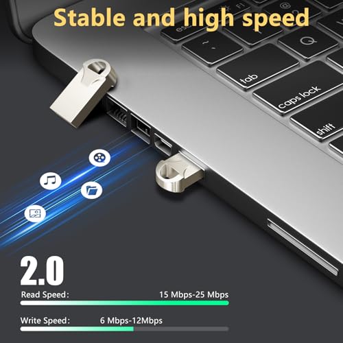 Image of EASTBULL Mini Metal Flash Drive Bulk 4GB Small USB 20 Pack with Lanyards USB 2.0 Thumb Drive Bulk Jump Drive Pen Drive Memory Stick for Storage and Backup 4GB 20 Pack, Metal