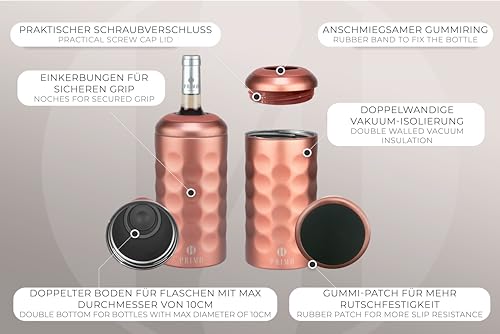 Weinkühler PRIMØ Germany mit Deckel für Sekt und Champagner
