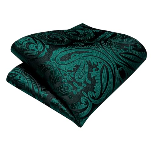 Image of DiBanGu 3PCS Ascot Ties for Men Wedding Jacquard Woven Silk Ascot Cravat for Men Cravat Tie and Pocket Square Set