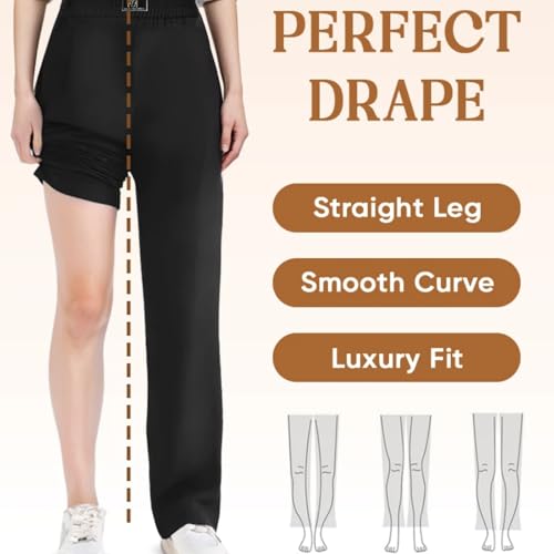 Pulisa Womens Pants, Glamorease - Perfect Drape High Rise Pull-On Stretch Pants for Senior Women,Reinvent Seniors' Elegance3