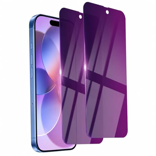 Ifaeveus 2 Pack Privacy Screen Protector for iPhone 17e Tempered Glass 6.1 Private Saver Anti-Spy Eye Protection Anti-Scratch Full Coverage No Bubble