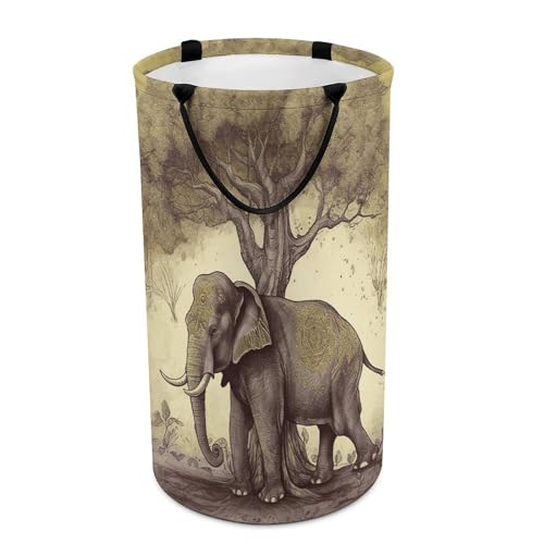 Grand panier à linge éléphant pliable et imperméable pour chambre - 2