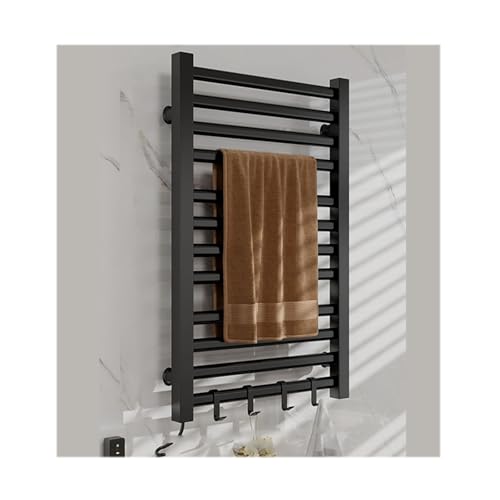 Toallero eléctrico con Gancho Desmontable y secador de toallas para baño en color blanco