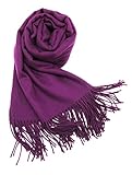 [パンダファミリー] ストール 大判 マフラー レディース カシミヤタッチ 無地 上品 肌触りが良い 暖かい メンズ 結婚式 春 秋 冬 紫 薄起毛 J パープル