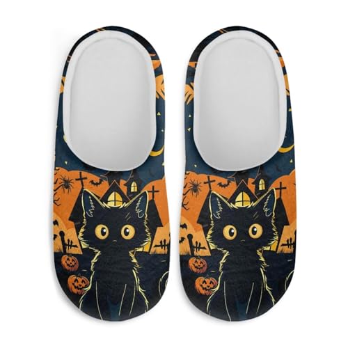 Warm Slippers for Women Halloween House Shoes Cute Slippers for Men Fluffy Cozy2