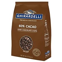 Ghirardelli Chocolate Company 60% Cacao Dark Chocolate Chips, 5lb Pack of 2