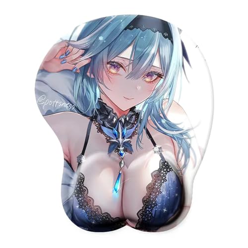 3D Genshin Impact mouse pad,gel mouse pad with wrist support ergonomic mouse pad suitable for PC laptops.（Youla）