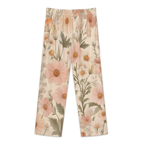 Pyjama à manches longues avec haut boutonné à fleurs décontracté - 5