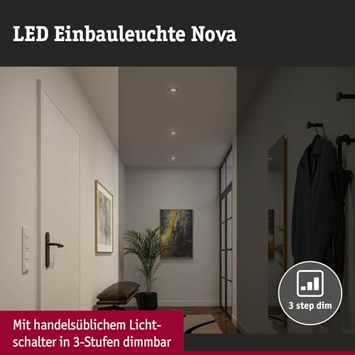 Foco empotrado LED Paulmann para crear ambientes acogedores con luz regulable mate 4