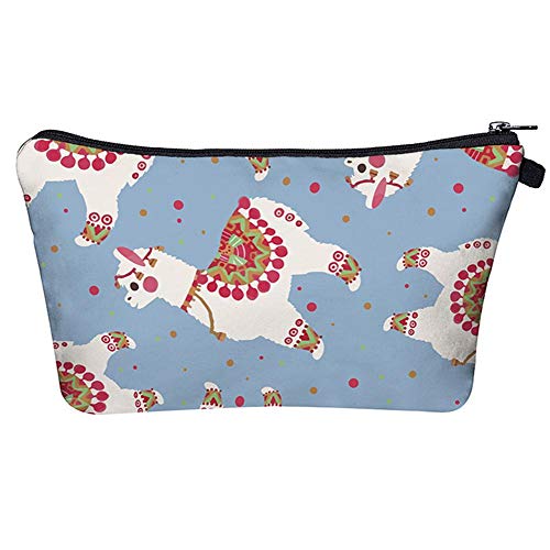 Preisvergleich Produktbild Kosmetiktasche, Ronege Funny Alpaca Serie Kosmetiktasche, große Aufbewahrungstasche, geeignet für die Aufbewahrung von Lidschattenpinsel / losen Puderpinsel (18 × 22 × 13,5 cm)