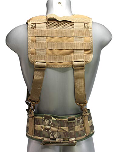 Image of MELOTOUGH Tactical Suspenders for Duty Belt,Breathable Padded Adj H-Harness w /YKK Hooks,Heavy Duty Police Law Enforcement