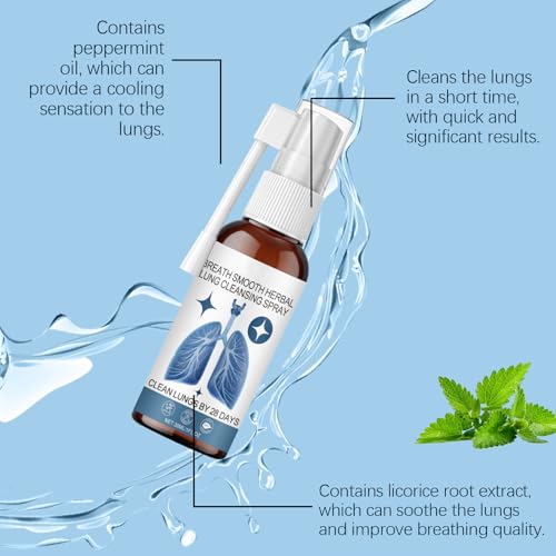 Clawrex Lungenreinigungsspray Set, 3 Stück Lung Cleansing Spray, Herbal Lungenreinigung Spray für befreite Atemwege, Sanften Körperpflege, Zum Entfernen Reinigen und Atmen, Körpererfrischung(90ML)