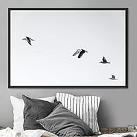 Framed Canvas Wall Art Birds Soaring in Sky Canvas Prints Home Artwork Decoration for Living Room,Bedroom - 16x24 inches