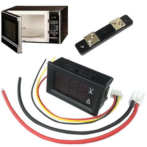 ミニデジタル電圧計 - パネルメーターテスター |電圧電流計テスター、車用電動バイクバッテリー電圧、青赤デュアルディスプレイ