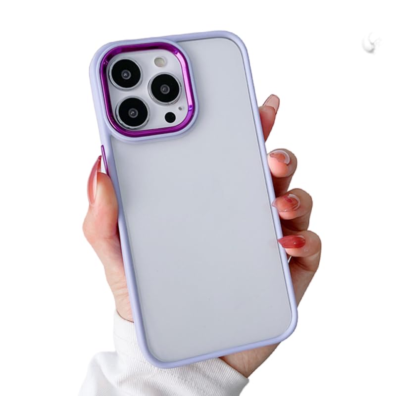 Carcasa de silicona transparente de lujo para iPhone XR y X morada con tacto suave GAGALU