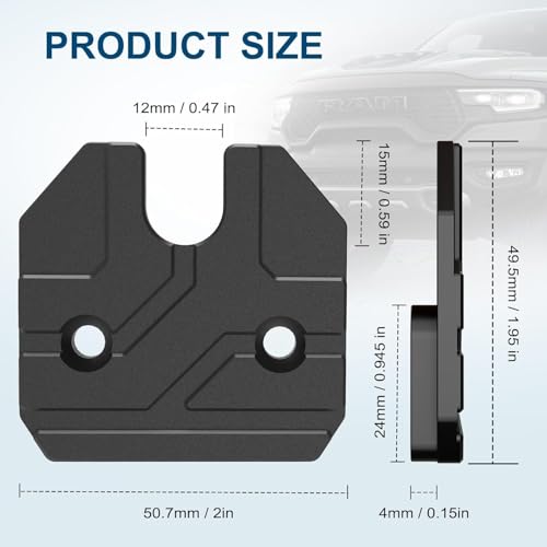 Image of Sun Visor Repair Kit Fits for Dodge RAM 1500 Trucks 2019-2026, 1 Pack Aluminum Black Sun Visor Clip, Car Sun Visor Fixer, Truck Visor Clip Fix Kit, Visor Clips for Cars, Dodge Ram 1500 Accessories