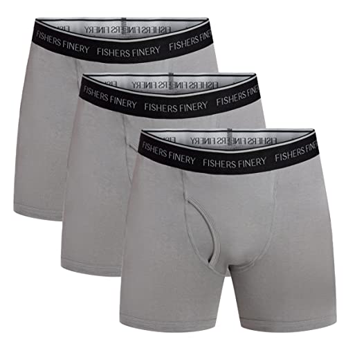 Fishers Finery Athletic Fit Modal Boxer Briefs Moisture Wicking Microfiber Underwear Multipack