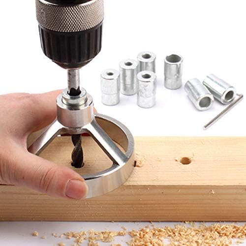 BestTeam Straight Hole Drilling Positioner, 90 Degree Drill Guide 5/6/7/8/9/10/12mm Drill Bit Hole Puncher Locator Jig Stainless Steel Bushing Woodworking Tools (16)