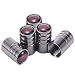 TK-KLZ 5Pcs Chrome STi Logo Car Tire Valve Stem Caps for Subaru Tech International BRZ Outback Forester Subaru XV Legacy Impreza WRX STi Decorative Accessory