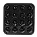 Standard Pool Ball Tray for 16 Balls, Black Plastic Pool Ball Carrying Tray, Billiard Ball Storage Tray, 16 Holes Pool Ball Tray Billiard Ball Holder Tray Snooker Ball Storage Tray