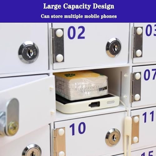 Acrylic Mobile Phone Storage Locker - 80-Slot Secure Organizer for Classroom, Office, School & Factory Employees - Keyed Access for Enhanced Security