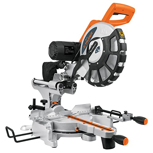 TRUPER SINCO-12X 12" Double Bevel Sliding Compound Miter Saw w/ Laser Line, 2 3/4 HP (Wood Saw Blade Included)