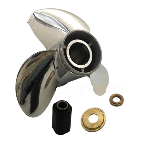 Image of Ship Propeller 14x19 for Outboard Engines 175HP 220HP 225HP 250HP Stainless Steel 15 Tooth Spline LH 48-898999A46