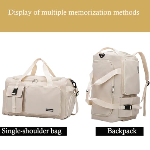 Gym Duffle Bag For Women Men Sports Weekender Bag Yoga Handbag Travel Duffle Bag Sports Backpack Off-White3