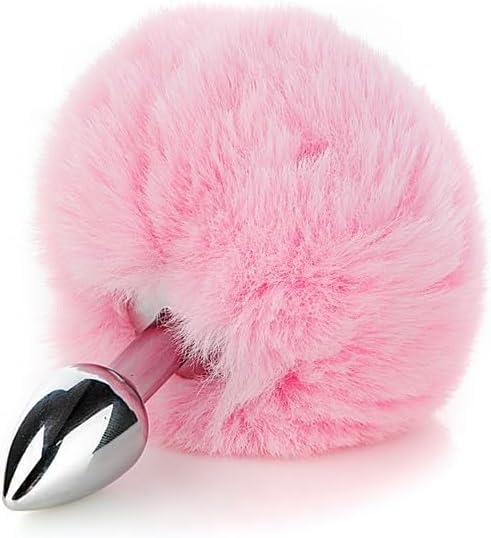 Small Anal Plug, Rabbit Bunny Tail Anal Plug for Cosplay, Butt Plug Adult Sex Toys for Sexual Enjoyment (White-Small): Small Pink
