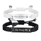 💕 316L Edelstahl Meterial: alle Metallteile dieser Paar Magnetarmbänder (einschließlich des Magneten) sind aus 316L Edelstahl, wasserdicht und schweißfest, nicht leicht verblassen, nie rosten, stark und langlebig, freundlich zur menschlichen Haut.