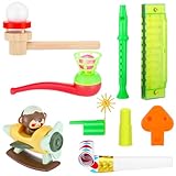 JolliLudo 9 Pcs Oral Motor Placement Therapy Tools for Kids Myofunctional Whistle Tongue Muscle Trainer Controlled Oral Airflow and Speech Clarity Kit