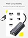 USB to Ethernet Adapter, QUUGE [Plug & Play] USB 2.0 to RJ45 LAN 10 100Mbps Ethernet Adapter for Laptop, Free Driver for WIN MAC OS Linxu Roku TV MacBook Air 2017 Chromebook PC Surface Pro Box TV More