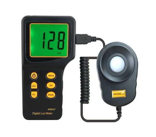 Luxómetro digital de alta precisión para medir iluminación fotográfica hasta 200.000 lux