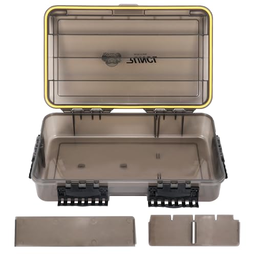 Image of RUNCL Fishing Tackle Box, Waterproof Tray for Jigs Lures, Thicker Floating Tackle Utility Box with Adjustable Dividers, 3600 /3700 /Large 3700 Size