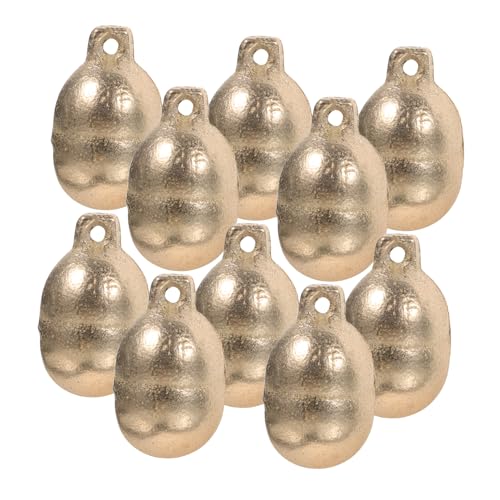 ifundom 10個 ペットベル 防錆剤 ペットの首輪ベル 犬の首輪用ベル 子犬の首輪ベル 装飾猫の鈴 うるさい犬のベル 絶妙なペット首輪ベル 細工された金属の鐘 ペット用品 銅 Golden