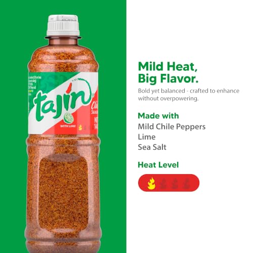 Image of Tajin Clasico Seasoning, Authentic Mexican Chili Lime Spice Blend for Fruit, Snacks, Tacos, and Cocktails, Zesty Flavor Enhancer, 14 oz (Pack of 12)