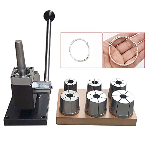 BOPRCSH Enlarging Bangles Jewelry Tool, Multifunctional Bangle Bracelet Stretcher Enlarger Mandrel Jewelry Making Tool with 6 Round Dies, Professional Bracelet Expander Equipment for Jewelry Stores