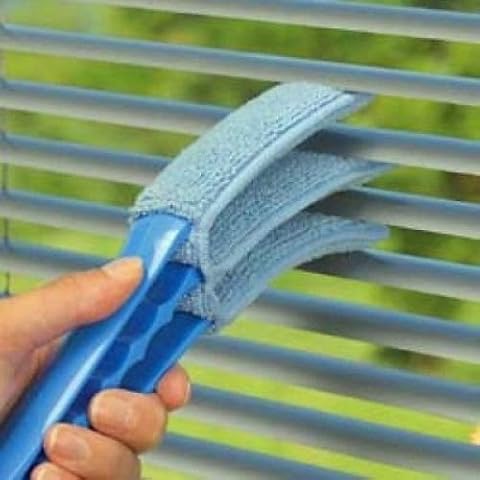 NEW Venetian Blind Dust Cleaner Slats Triple Micro Fibre Microfibre Brushes Duster Cover