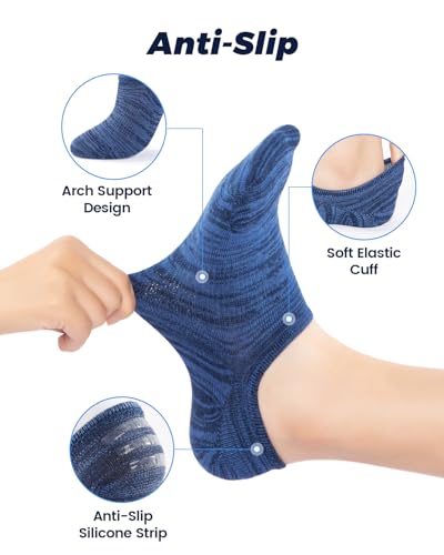 IDEGG No Show Socks Womens and Men Low Cut Ankle Short Anti-slid Athletic Running Novelty Casual Invisible Liner Socks