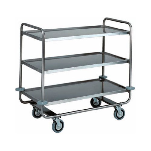 Carrello servizio 3 piani albergo inox 150 kg cm 110x60x100 RS0369