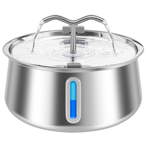 Fuente automática de agua para gatos acero inoxidable 4L