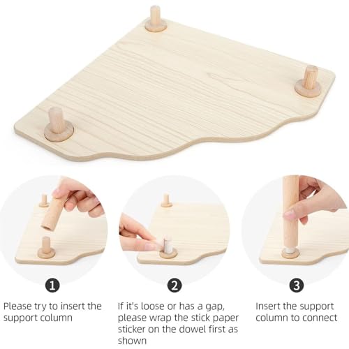 Hamster Plattform, Hamster Zubehör, Hamster Versteck, Wooden Hamster Play Pedestal, Hamster Etage, for Dwarf Syrian Hamsters Gerbils Mice Degus or Other Small Pets