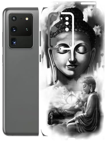 Image of AtOdds - Full Body Back Screen Guard Protector Film - Lamination Wrap Skin Sticker Compatible with Samsung Galaxy S20 Ultra | Scratchproof Matte Finish (Buddha)